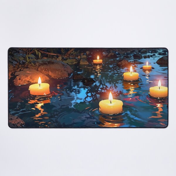 Item preview, Floating Candles in a Stream Peaceful designed and sold by Sachie's Studio.