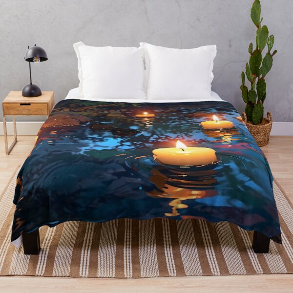 Item preview, Floating Candles in a Stream Peaceful designed and sold by Sachie's Studio.