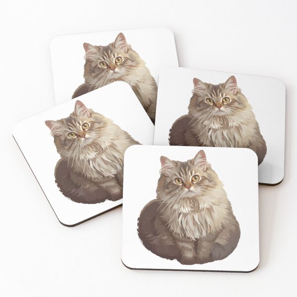 Item preview, Cute Long Fur Cat Sticker for Cat Lovers designed and sold by Teewave-Ashish.