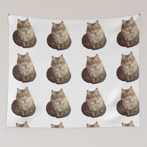 Item preview, Cute Long Fur Cat Sticker for Cat Lovers designed and sold by Teewave-Ashish.