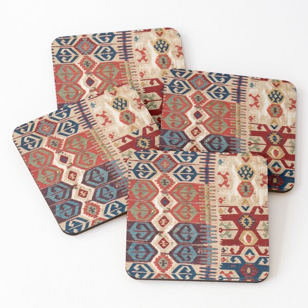 Item preview, Aksaray Tribal  Antique Turkish Kilim Print designed and sold by Vicky Brago-Mitchell®.