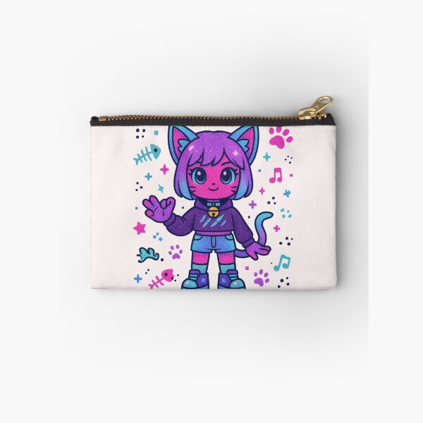Item preview, ✨ Glitch Kitty Charm – Kawaii Neon Cat Spirit Doll ✨ designed and sold by Alquimia Lunar.