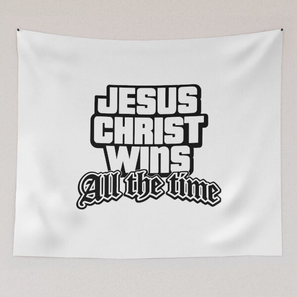 Item preview, Jesus Christ Wins All the time (San Andreas Style) designed and sold by diWINe merch.