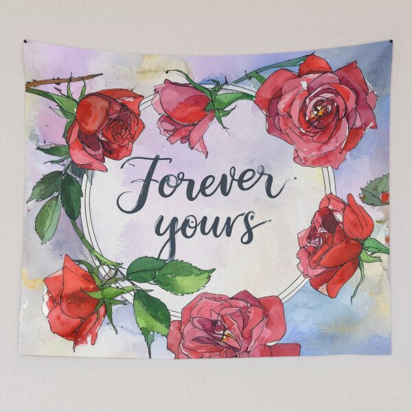 Item preview, Forever Yours Floral Illustration designed and sold by yara.lahdo.