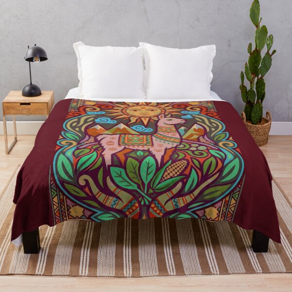 Item preview, Sacred Andean Llama Under Colorful Inca Sun designed and sold by HANANTI.