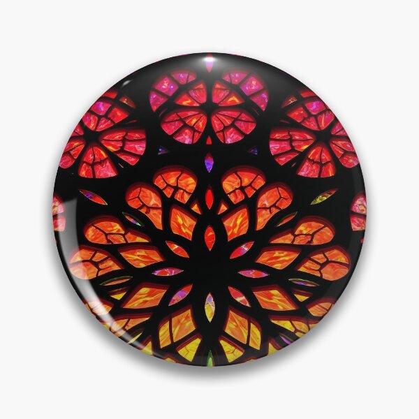 Item preview, Radiating Floral Stained Glass designed and sold by Sachie's Studio.