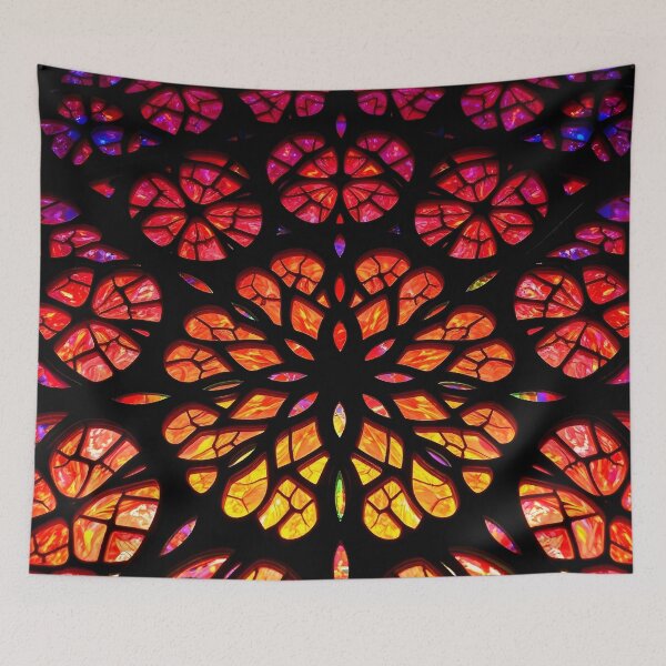 Item preview, Radiating Floral Stained Glass designed and sold by Sachie's Studio.