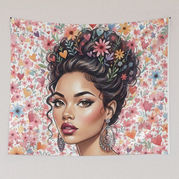 Item preview, Floral Heartbloom Portrait designed and sold by VibranPalette.