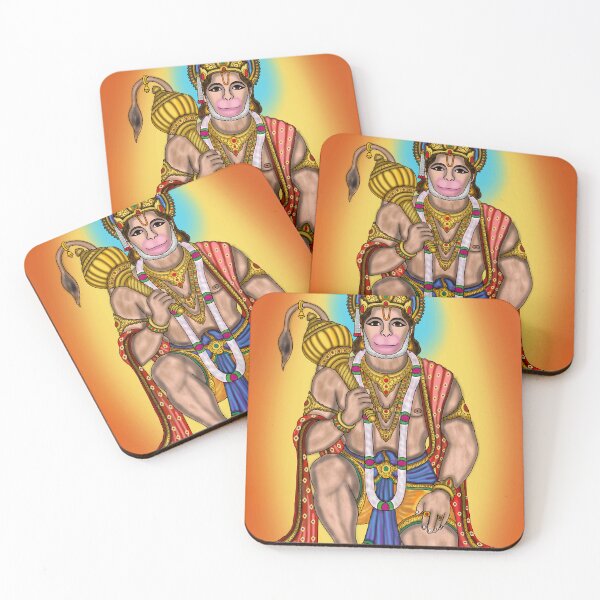 Item preview, Lord Hanuman Devotional Drawing – Powerful Hindu God Art Illustration designed and sold by Harshit_Digital_Arts.