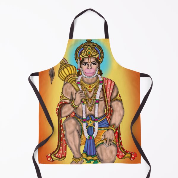 Item preview, Lord Hanuman Devotional Drawing – Powerful Hindu God Art Illustration designed and sold by Harshit_Digital_Arts.