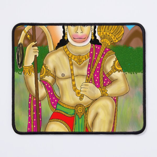 Item preview, Hanuman Ji Sacred Art Drawing – Hindu Mythology Divine Illustration designed and sold by Harshit_Digital_Arts.