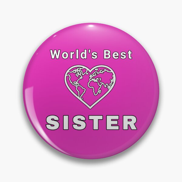 Artikelvorschau, World's Best Sister - Herz Weltkarte Design entworfen und verkauft von SouthVibeDesign.