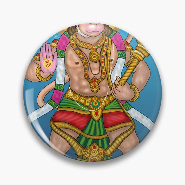 Item preview, Divine Hanuman God Drawing – Spiritual Hindu Art Design designed and sold by Harshit_Digital_Arts.