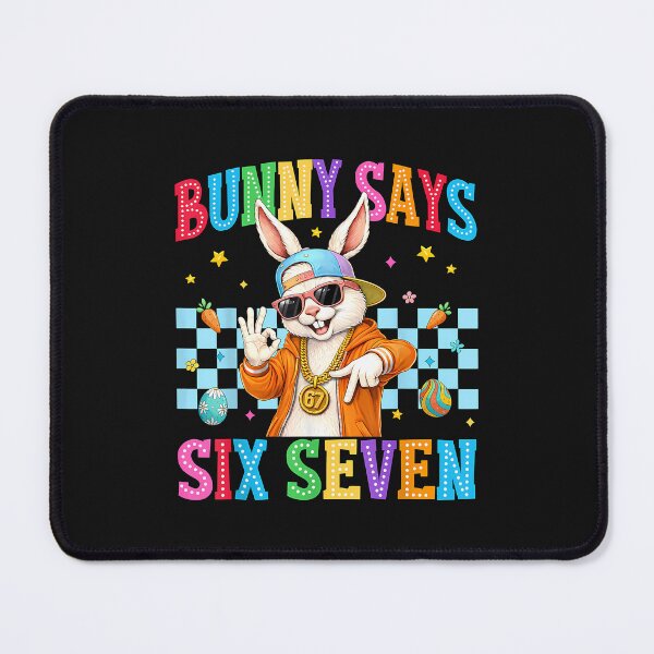 Item preview, Cute Bunny Says Six Seven 6 7 Meme 67 Happy Easter Kids Boys designed and sold by Happycapyco.