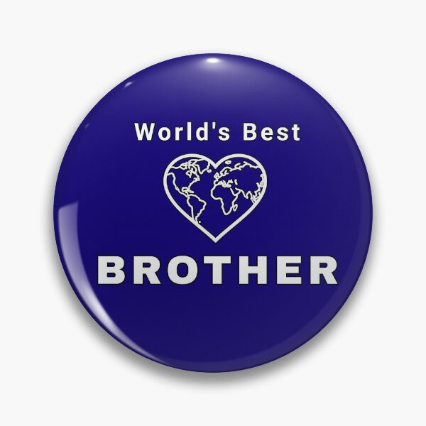 Artikelvorschau, World's Best Brother - Herz Weltkarte Design entworfen und verkauft von SouthVibeDesign.