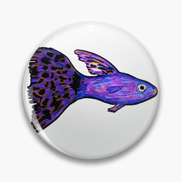 Item preview, Rainbow Guppy: Vibrant Whimsical Fish Painting designed and sold by LucilleErebus.