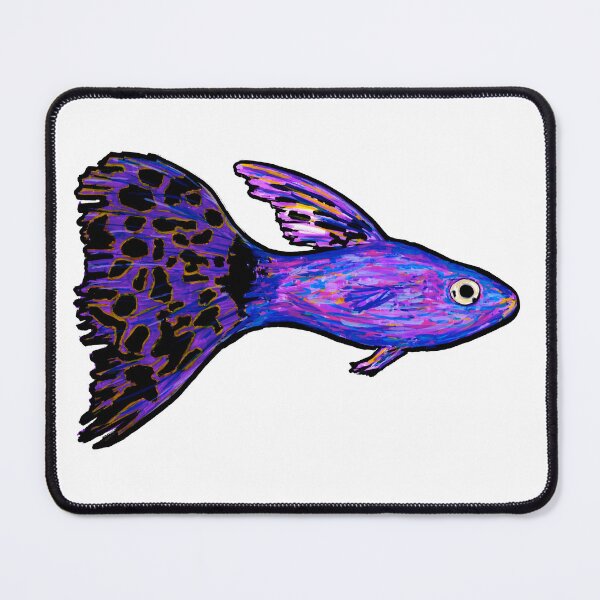 Item preview, Rainbow Guppy: Vibrant Whimsical Fish Painting designed and sold by LucilleErebus.
