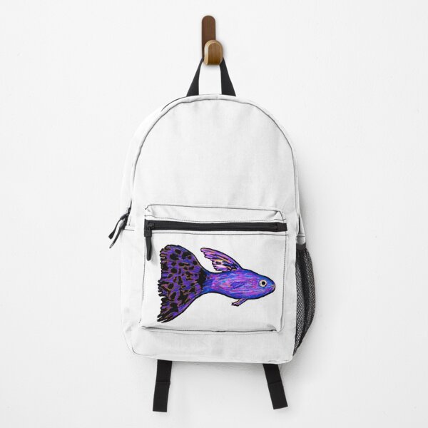 Item preview, Rainbow Guppy: Vibrant Whimsical Fish Painting designed and sold by LucilleErebus.