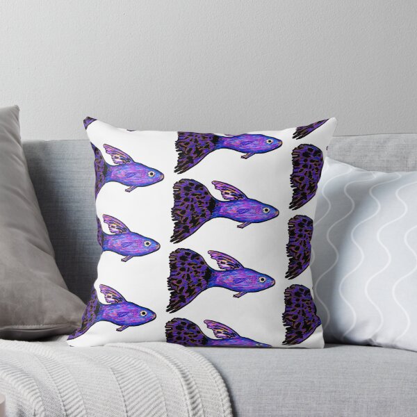 Item preview, Rainbow Guppy: Vibrant Whimsical Fish Painting designed and sold by LucilleErebus.