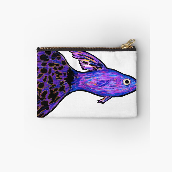 Item preview, Rainbow Guppy: Vibrant Whimsical Fish Painting designed and sold by LucilleErebus.