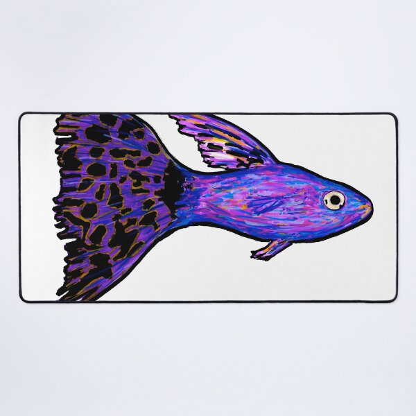 Item preview, Rainbow Guppy: Vibrant Whimsical Fish Painting designed and sold by LucilleErebus.