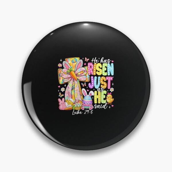 Item preview, He Has Risen As He Said Bunny Cross Easter Jesus Christian designed and sold by Happycapyco.