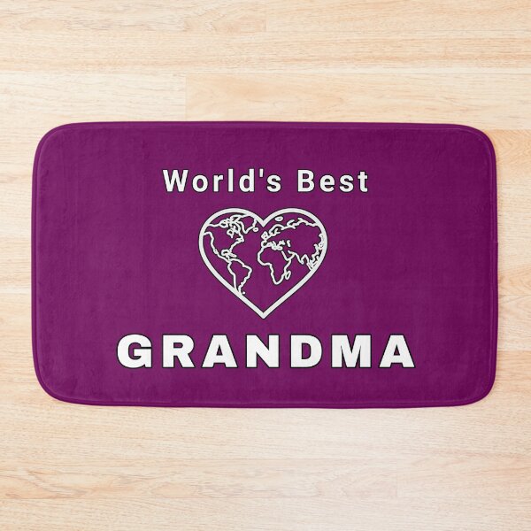 Item preview, World's Best Grandma - Heart World Map Design designed and sold by SouthVibeDesign.