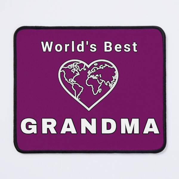 Item preview, World's Best Grandma - Heart World Map Design designed and sold by SouthVibeDesign.