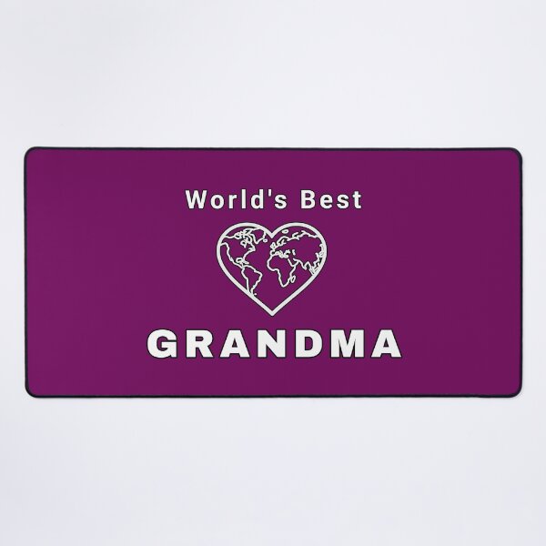 Item preview, World's Best Grandma - Heart World Map Design designed and sold by SouthVibeDesign.