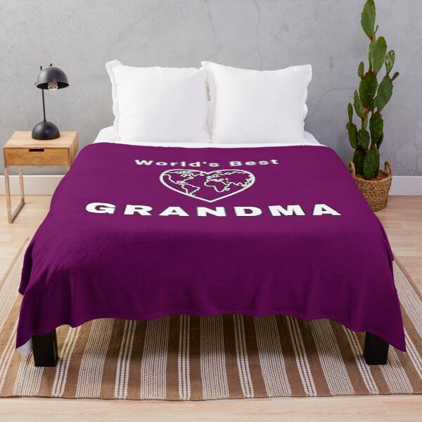 Item preview, World's Best Grandma - Heart World Map Design designed and sold by SouthVibeDesign.