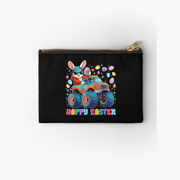Item preview, Funny Bunny Eggs Monster Truck Rabbit Happy Easter Day Retro designed and sold by Happycapyco.