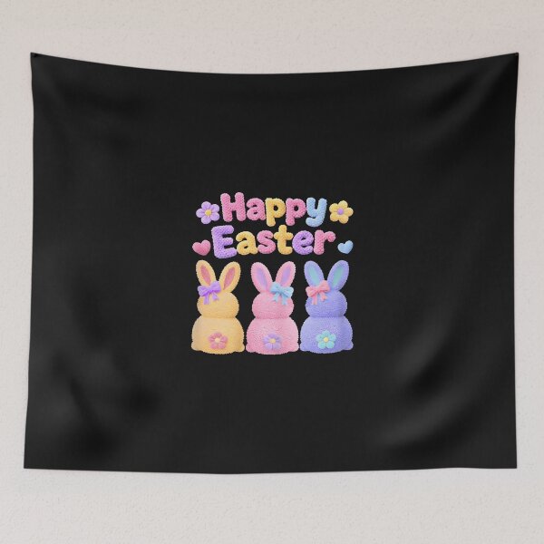 Item preview, Happy Easter Day Latch Hook Yarn Crochet Bunny Rabbit Cute designed and sold by Happycapyco.
