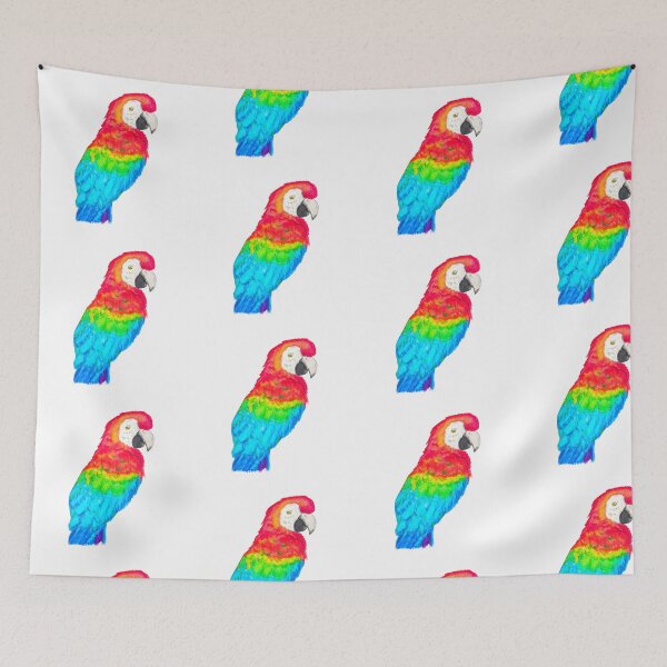 Item preview, Watercolor Colorful Parrot Bird Animal Stickers Prints Posters Wall Art Magnet Home Coffee Cup Decoration TShirt Stationary Notebook Magnet Hat Kitchen Work School Office Redbubble Shop designed and sold by Saritas Boutique Shop.