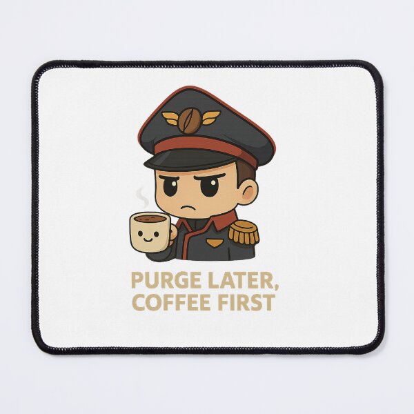 Item preview, Grimdark - Purge Later, Coffee First designed and sold by Fandom Forge.