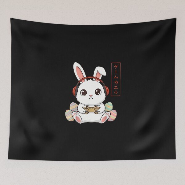 Item preview, Japanese Gamer Rabbit Men Women Boys Funny Vintage Gaming designed and sold by Happycapyco.