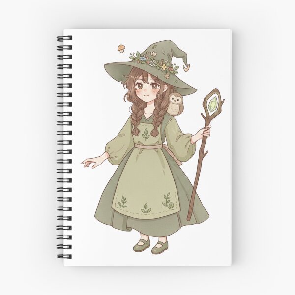 Item preview, Hedge Witch Aesthetic – Herbal Magic, Liminal Paths & Nature Witch Illustration designed and sold by CosmicCutouts.