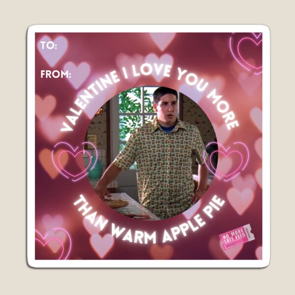 Item preview,  I Love You More Than Warm Apple Pie Valentine designed and sold by NoMoreLateFees.