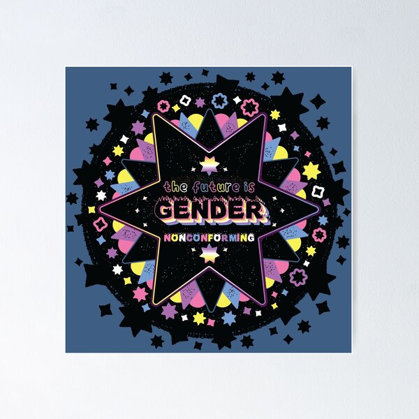 Item preview, The future is Gender Nonconforming [bigender] designed and sold by deadbeatprince-typography.