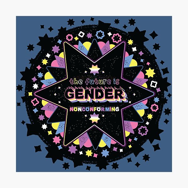 Item preview, The future is Gender Nonconforming [bigender] designed and sold by deadbeatprince-typography.