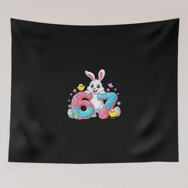 Item preview, 67 Funny Six Seven Gen Meme Cute Rabbit Bunny Easter Day designed and sold by Cokonatss.