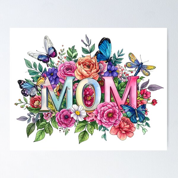 Item preview, Mother's day - Love you mom - Mom designed and sold by MonoDigitalArt.