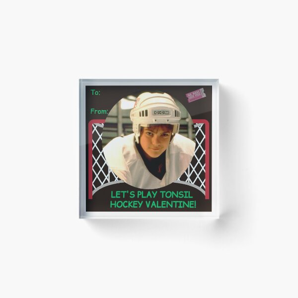 Item preview, Let’s Play Tonsil Hockey Valentine Card designed and sold by NoMoreLateFees.