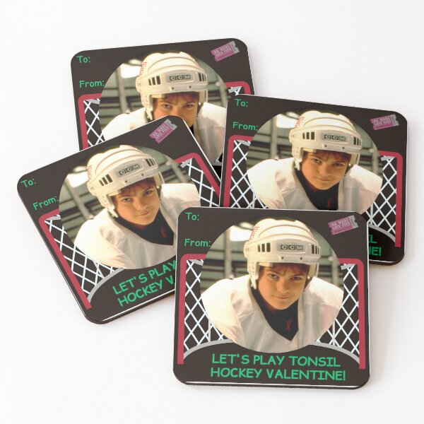 Item preview, Let’s Play Tonsil Hockey Valentine Card designed and sold by NoMoreLateFees.