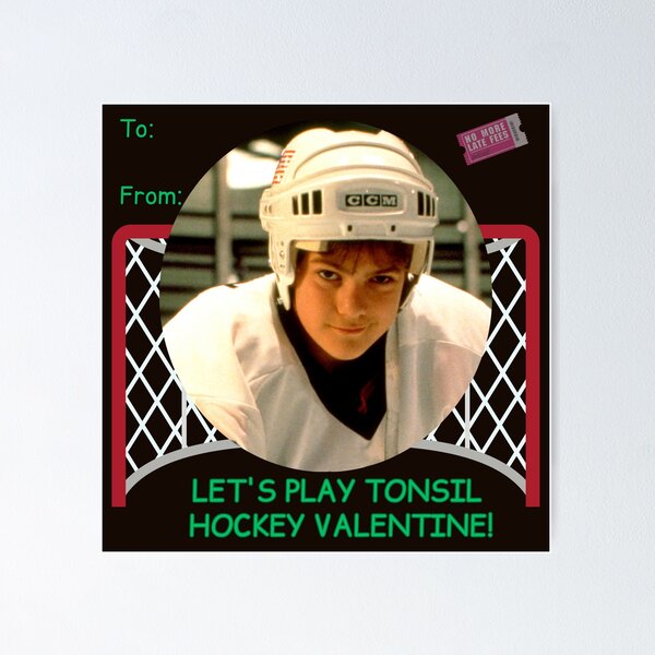 Item preview, Let’s Play Tonsil Hockey Valentine Card designed and sold by NoMoreLateFees.