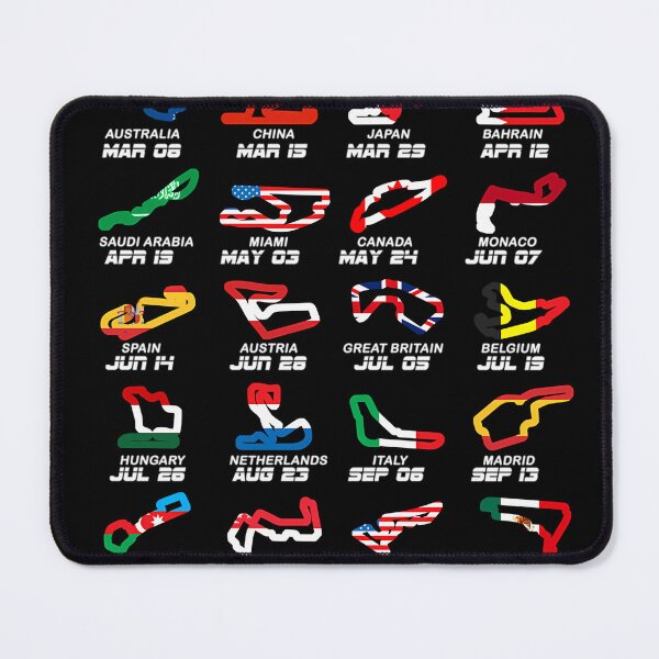 Item preview, Calendar Formula Race Cars 2026 Circuits Colors V2 designed and sold by AugustinMorvan.