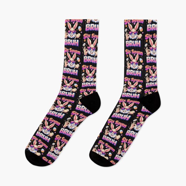 Item preview, Boys Girls Easter Funny Bunny Bruh Six Seven 67 Memes 6 7 designed and sold by Cokonatss.