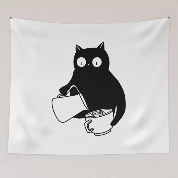 Item preview, Funny Coffee Lover Cat 2 designed and sold by mcraft studio.