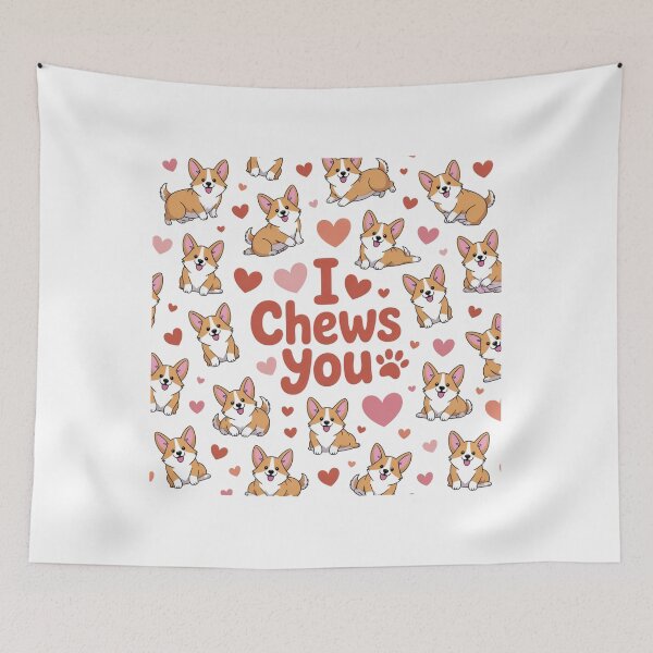 Item preview, I Chews You - Valentine Corgi Heart - Valentines Design designed and sold by Peter Stawicki.