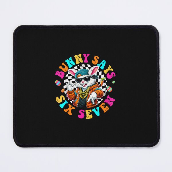 Item preview, Checkered Rabbit Bunny Says Six Seven Funny 67 Meme designed and sold by Cokonatss.
