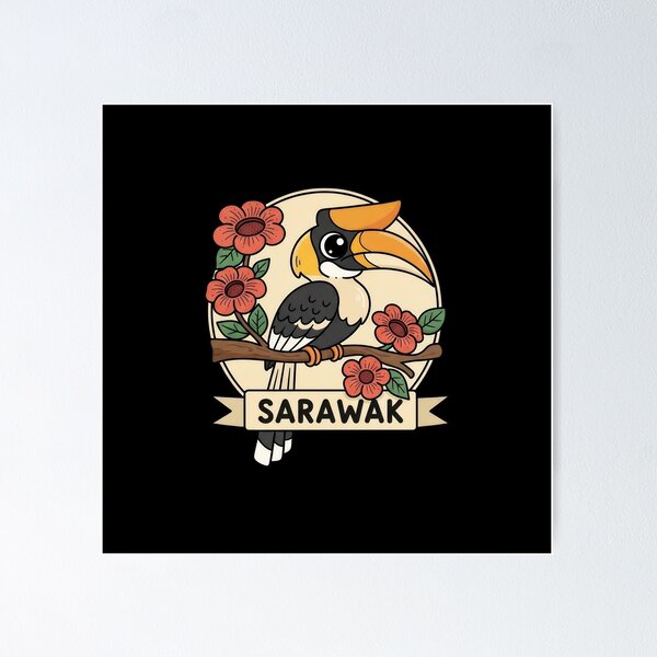 Item preview, Sarawak Hornbill Bird designed and sold by MiQShop.